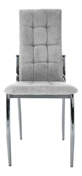 Jídelní židle Adore (šedá + chrom)