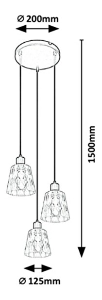 Závěsná lampa Jarina 5333 (černá)