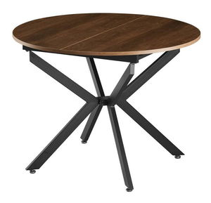 Rozkládací jídelní stůl Amero (dub tmavý + černá) (pro 4-6 osob)