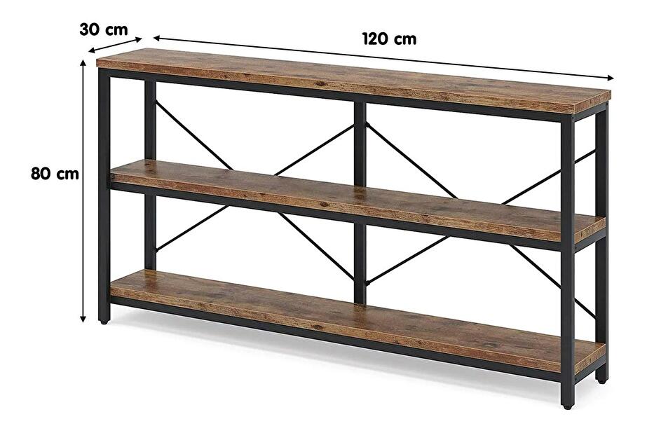 Regál Walker (hnědá + černá)