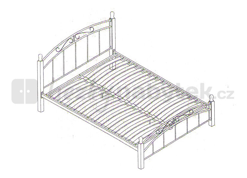 Manželská postel 180 cm Dalasi (s roštem)