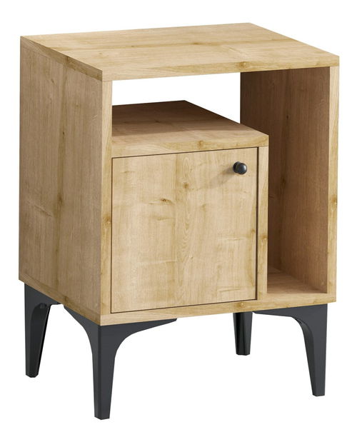 Noční stolek Aliex 1 (Ořech + Černá)