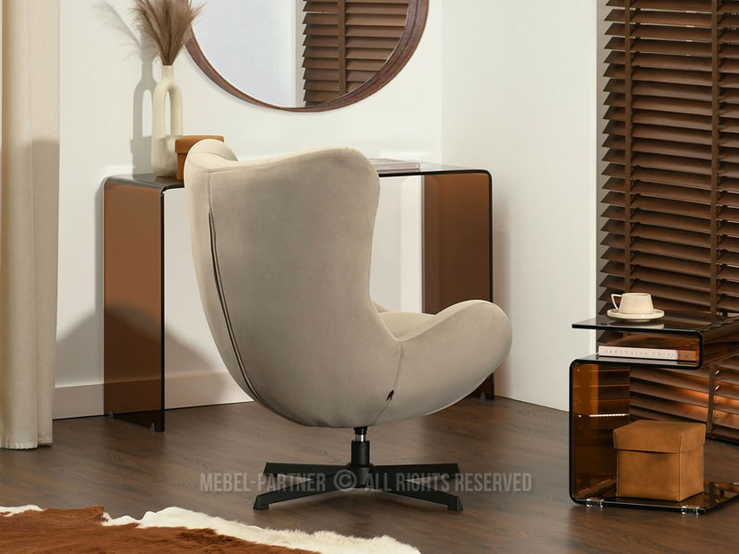 Relaxační křeslo Sikula (béžová + černá)