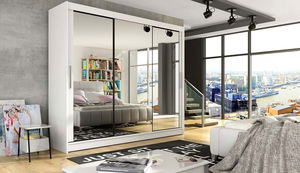 Skříň s posuvnými dveřmi III Dustin (Bílá)