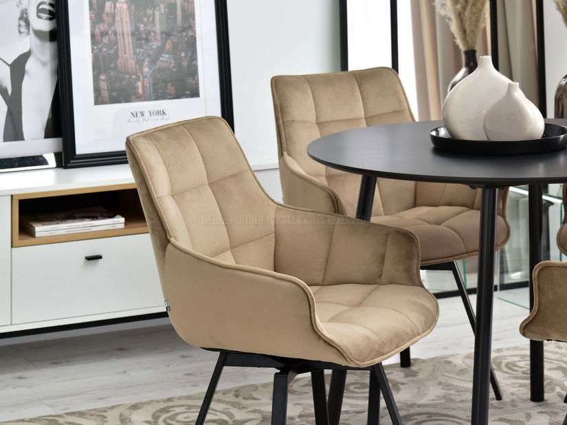 Židle Aranbura (béžová + zlatá)