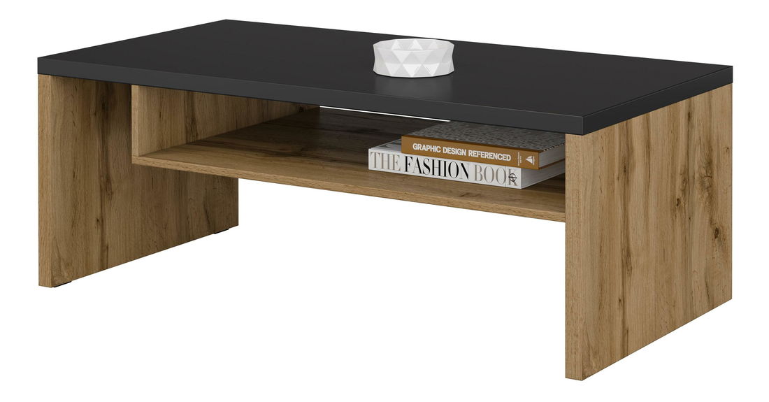 Konferenční stolek Crossroad N99 (dub wotan + černá)