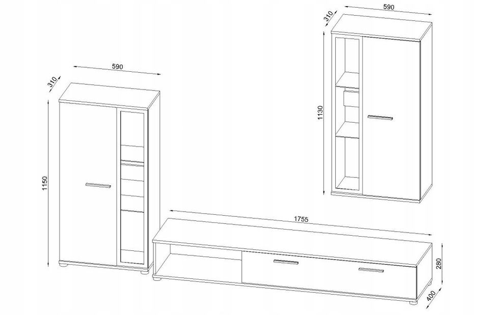 Obývací stena Pinkie *výprodej