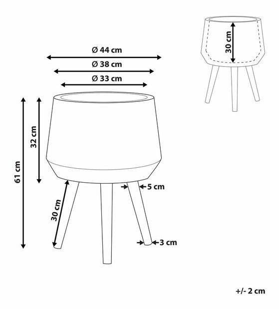 Květináč Malhi (světlešedá)