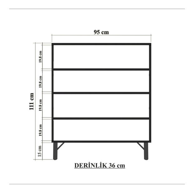 Skříňka Maluxe (vícebarevná)