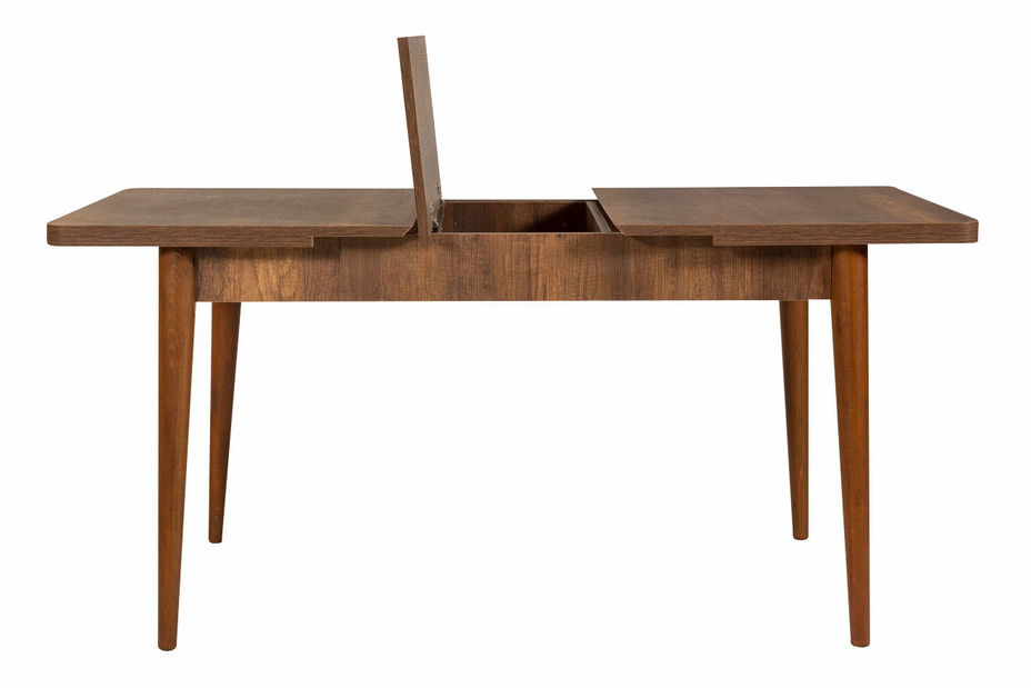 Jídelní set Vlasta 1 (ořech + béžová) (pro 4 osoby)