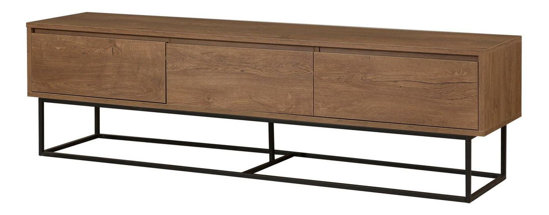 Souprava nábytku do obývacího pokoje Laxi 22 (ořech + černá)