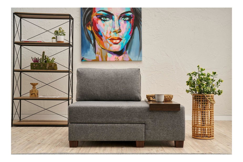 Rozkládací křeslo Perenilla L (P) (šedá + ořech)