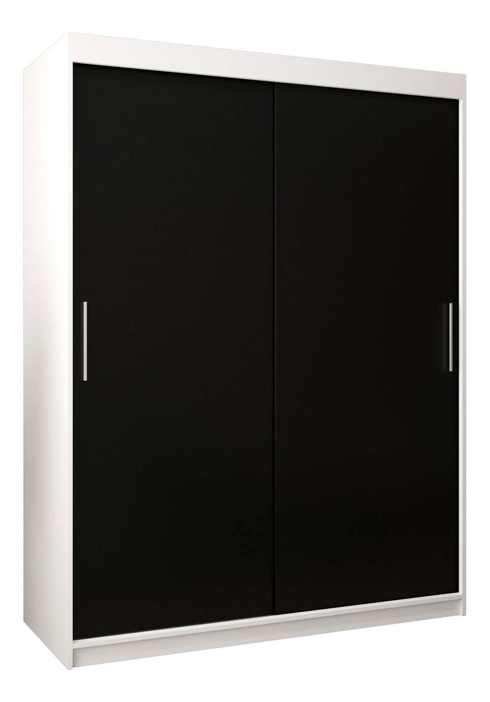 Šatní skříň 150 cm Toki (Bílá matná + Černá matná)