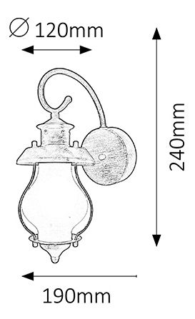 Nástěnné svítidlo Victorio 7347 (antická zlatá)