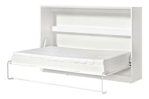 Sklápěcí postel 120 Perfecto II (bílá + bílá + bílá) (horizontální) (bez osvětlení)