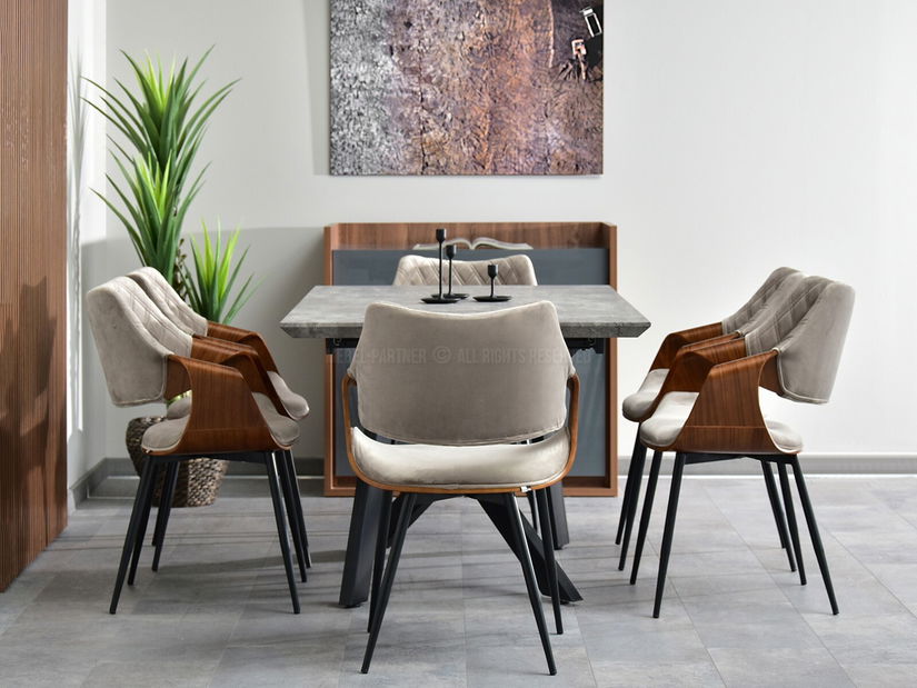 Židle Rolf K (ořech + černá)