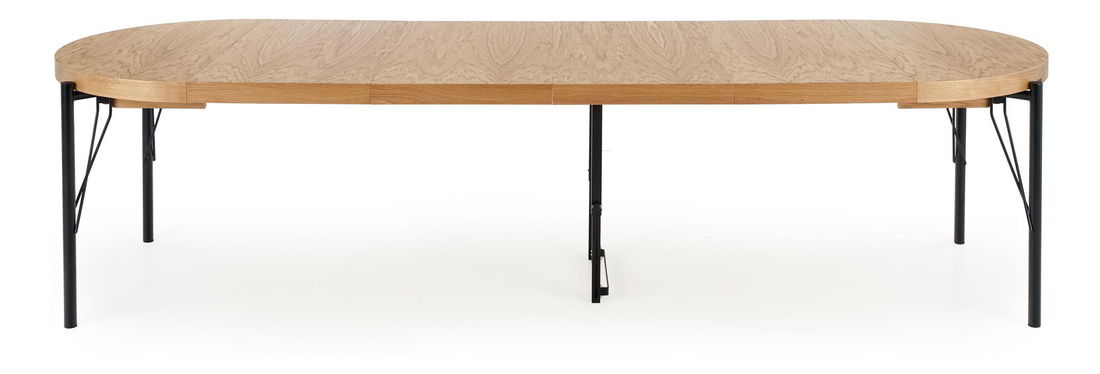 Jídelní stůl Inarus (dub přírodní + černá) (pro 4 až 8 osob)