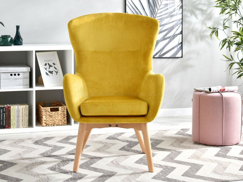 Křeslo Léto (žlutá + buk)