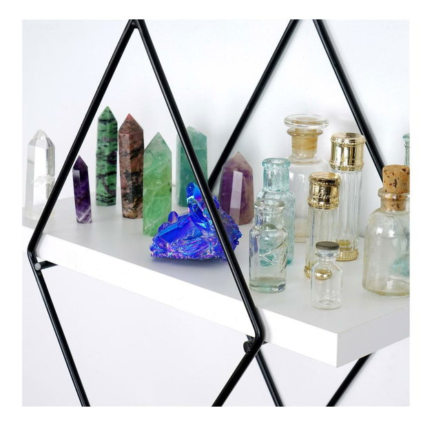 Dekorativní nástěnná police Duvelo 15 (bílá)