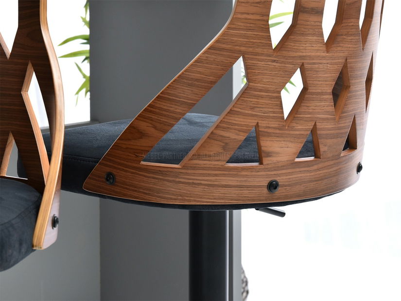 Židle Henriette (ořech tmavý + černá)