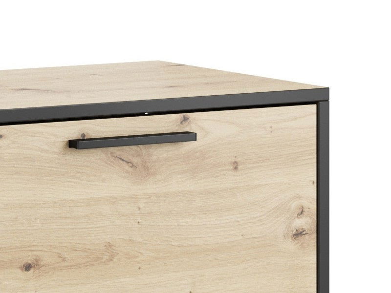 Komoda typ 860 Bryanna (dub artisan + čierna)