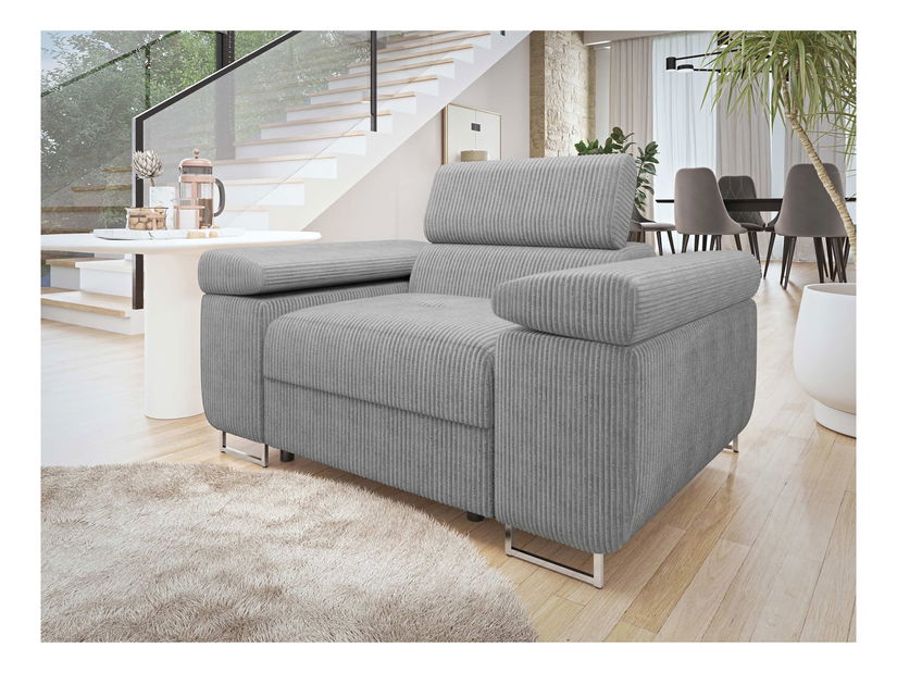 Křeslo Terazuro 1 (šedá + bílá)