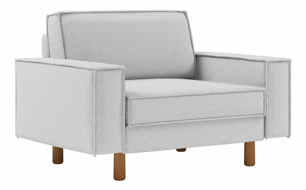 Pohovka dvousedačka Spary 2 (mlhavá šedá + ořech)