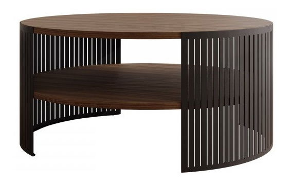 Konferenční stolek Zentono (černá + ořechový tabák)