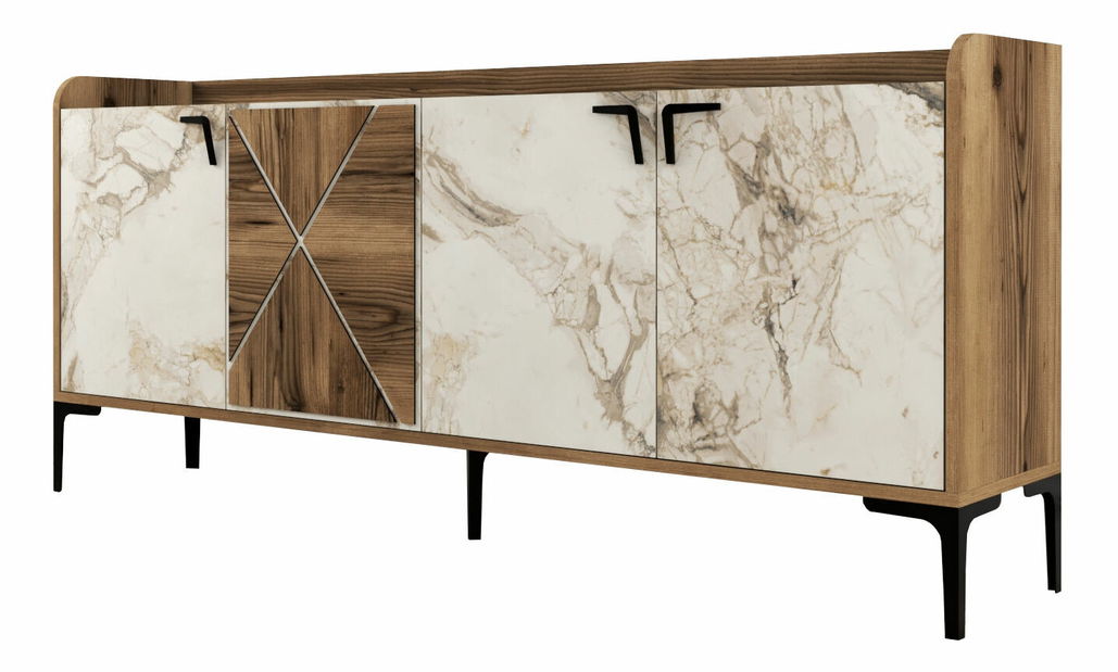 Skříňka Venedikt (Ořech + Bílá)