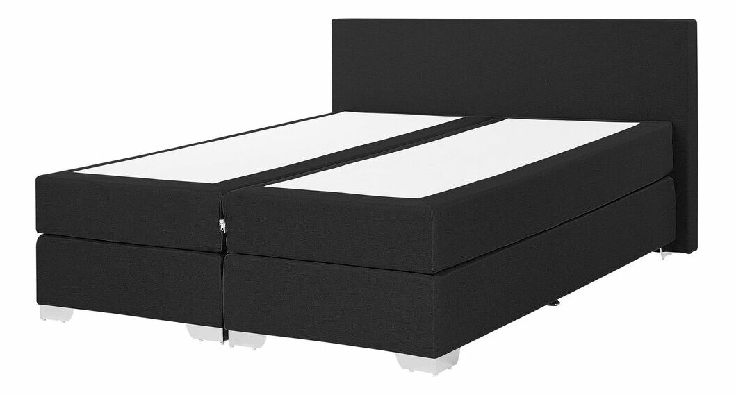 Boxspring postel 160 cm PREMIER (s matracemi) (černá)