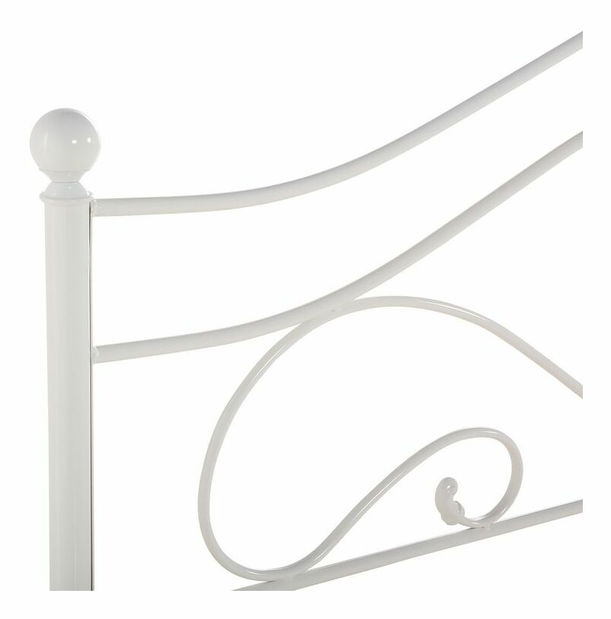 Manželská postel 160 cm LAURA (s roštem) (bílá)