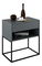 Noční stolek Autor (grafit + černá)