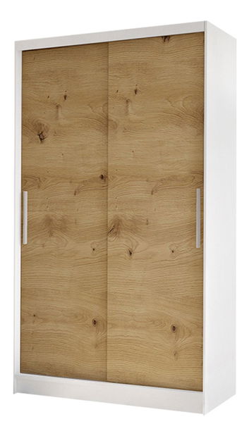 Šatní skříň Keira I (černá + dub artisan)