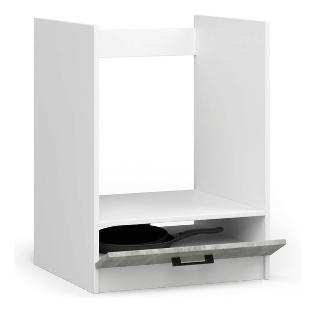 Dolní kuchyňská skříňka Ozara S60KU (bílá + beton)