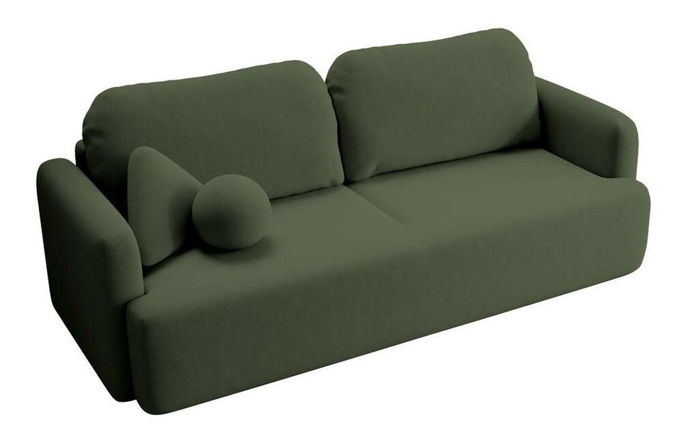 Pohovka trojsedačka Linaki (zelená + černá)