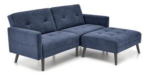 Pohovka s taburetem Corner (modrá)