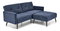 Pohovka s taburetem Corner (modrá)