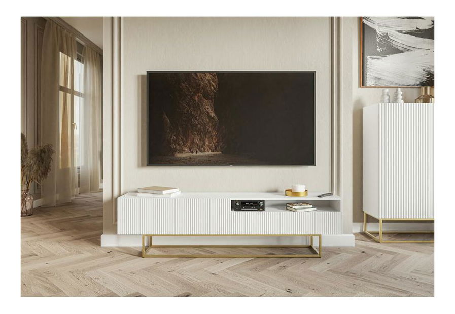 TV skříňka/stolek Vertigo V1 (bílá)