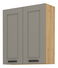 Horní dvoudveřová kuchyňská skříňka Lucid 80 G 90 2F (dub artisan + claygrey)