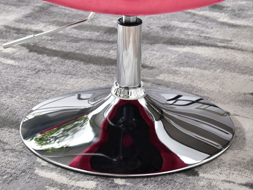 Křeslo Lush 3 (růžová + chromová)