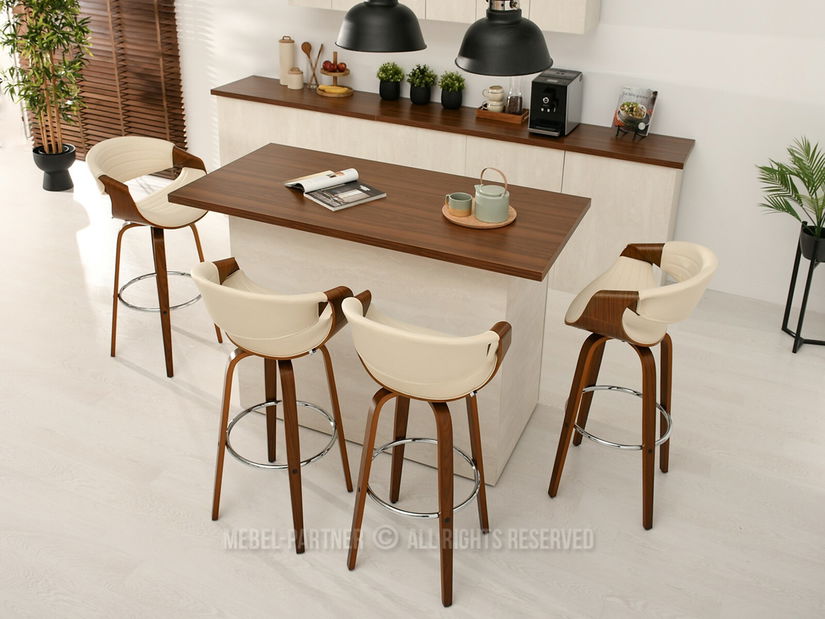 Židle Bjorn H (krémová + ořech)