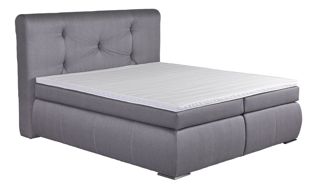 Manželská postel 180 cm Blanár Sierra (šedá) (s roštovou deskou a matracemi)
