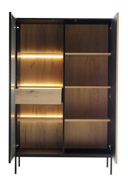 Vitrína Dernas WTSZ14 (grafit + dub wotan)