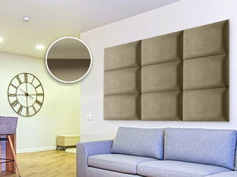 Čalouněný panel Soundless 40x30 cm (capuccino)