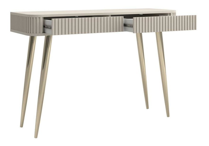 Toaletní stolek Oglio O6 (šedobéžová + zlatá)