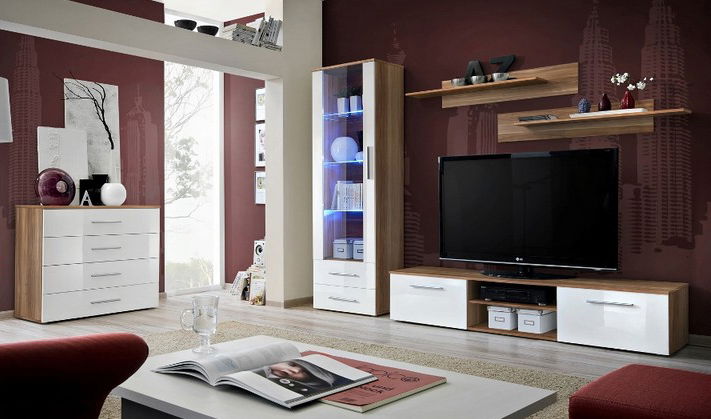 Obývací pokoj Galino 23 NWH GB (s osvětlením)