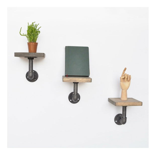 Set 3ks. polic Nenanu 21 (ořech + černá)