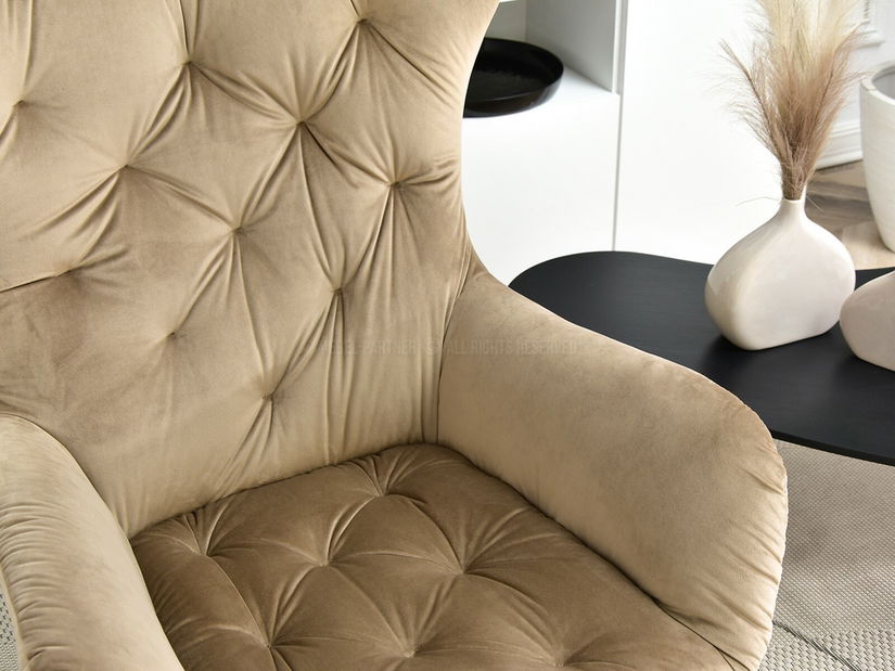 Křeslo Aaron (béžová + černá)