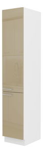 Potravinová kuchyňská skříňka Lavera 40 DK 210 2F (bílá + lesk cappucino)