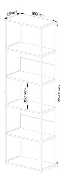 Regál Loriana III (bílá)